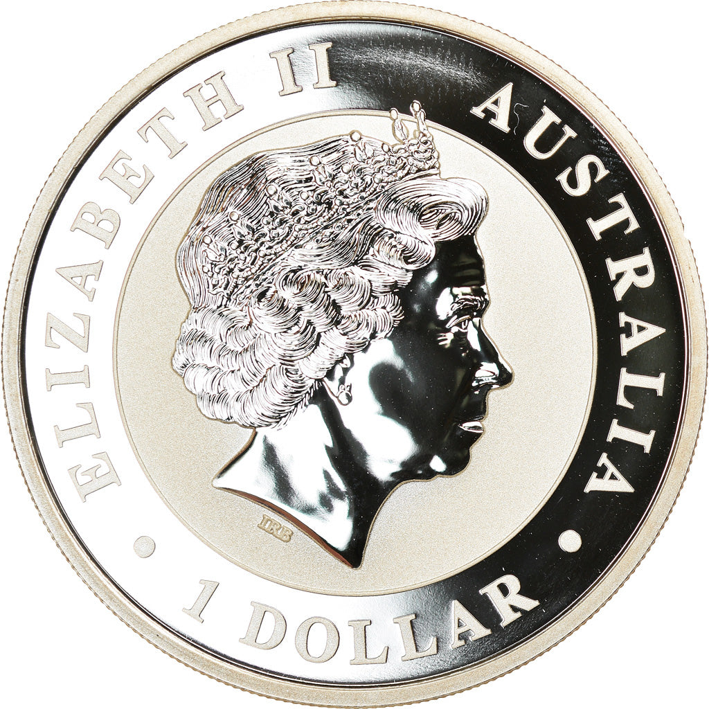 Coin, Australia, Australian Kookaburra, Dollar, 2014, Bullion, MS(65-70), Silver