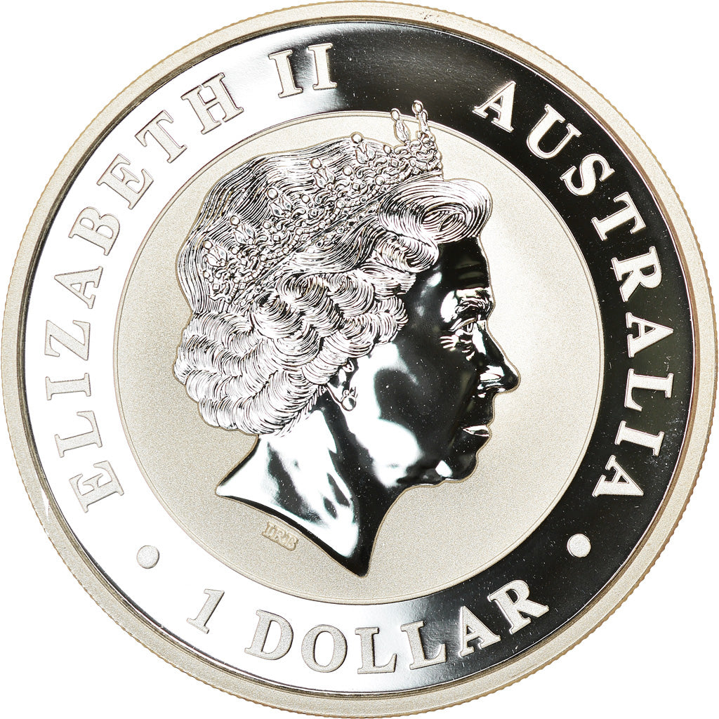Coin, Australia, Australian Kookaburra, Dollar, 2014, Bullion, MS(65-70), Silver