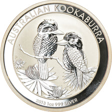 Coin, Australia, Australian Kookaburra, Dollar, 2013, Bullion, MS(65-70), Silver