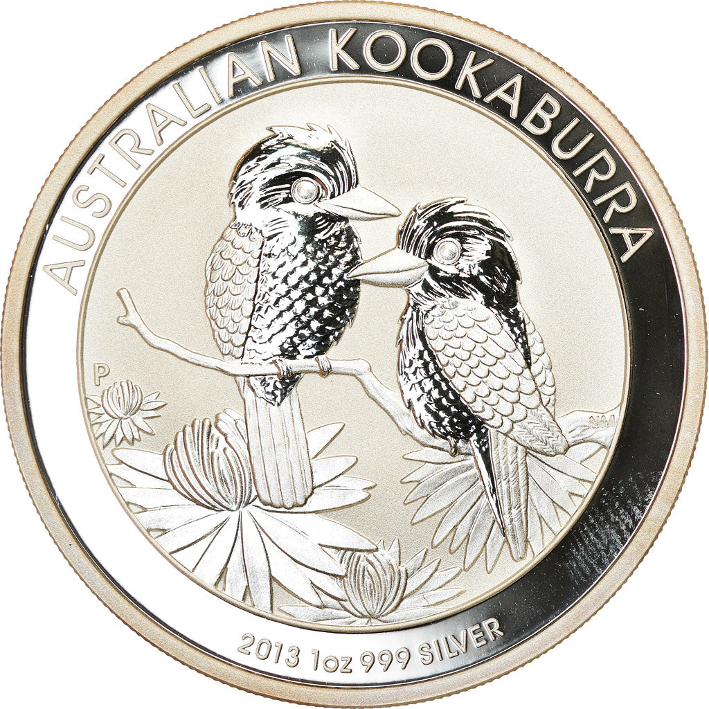 Coin, Australia, Australian Kookaburra, Dollar, 2013, Bullion, MS(65-70), Silver