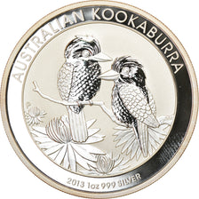 Coin, Australia, Australian Kookaburra, Dollar, 2013, Bullion, MS(65-70), Silver