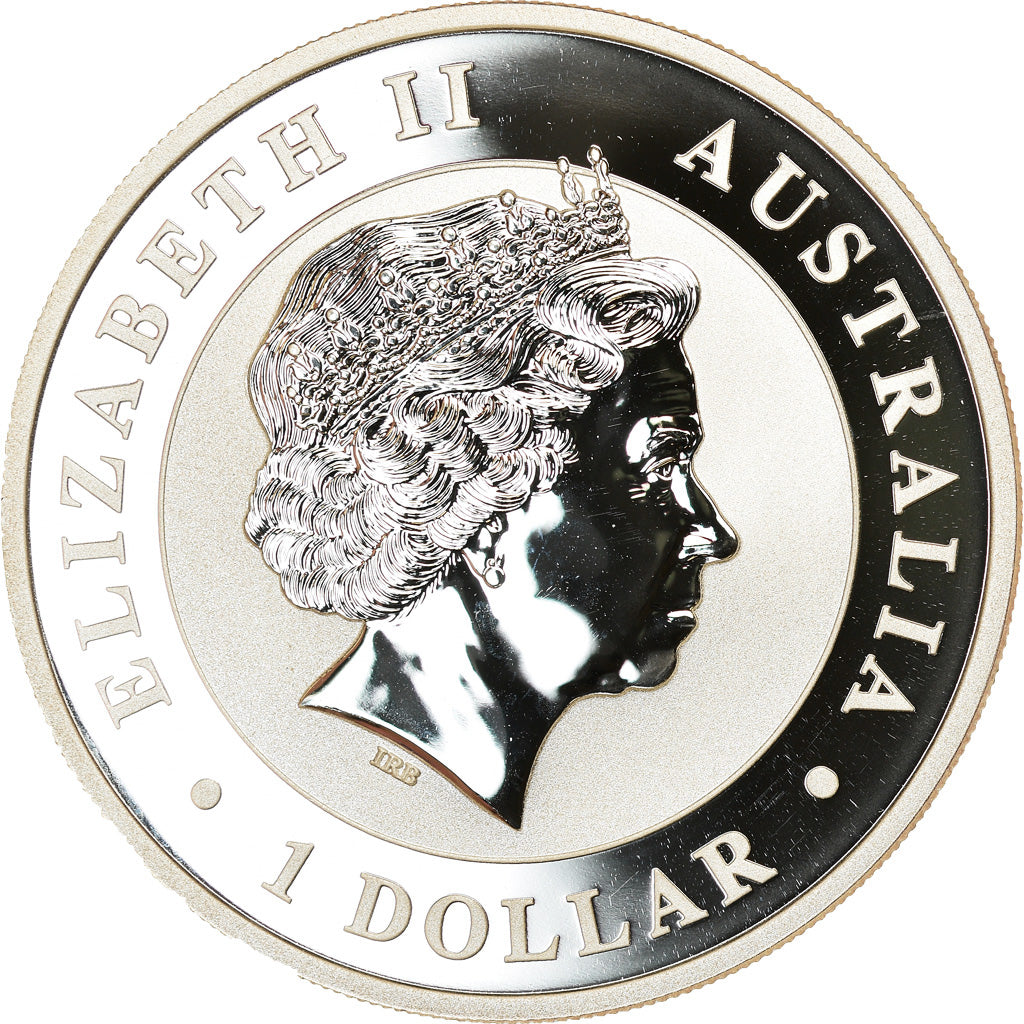 Coin, Australia, Australian Kookaburra, Dollar, 2013, Bullion, MS(65-70), Silver