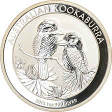 Coin, Australia, Australian Kookaburra, Dollar, 2013, Bullion, MS(65-70), Silver
