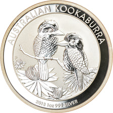 Moneda, Australia, Australian Kookaburra, Dollar, 2013, Bullion, FDC, Plata