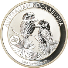 Coin, Australia, Australian Kookaburra, Dollar, 2013, Bullion, MS(65-70), Silver