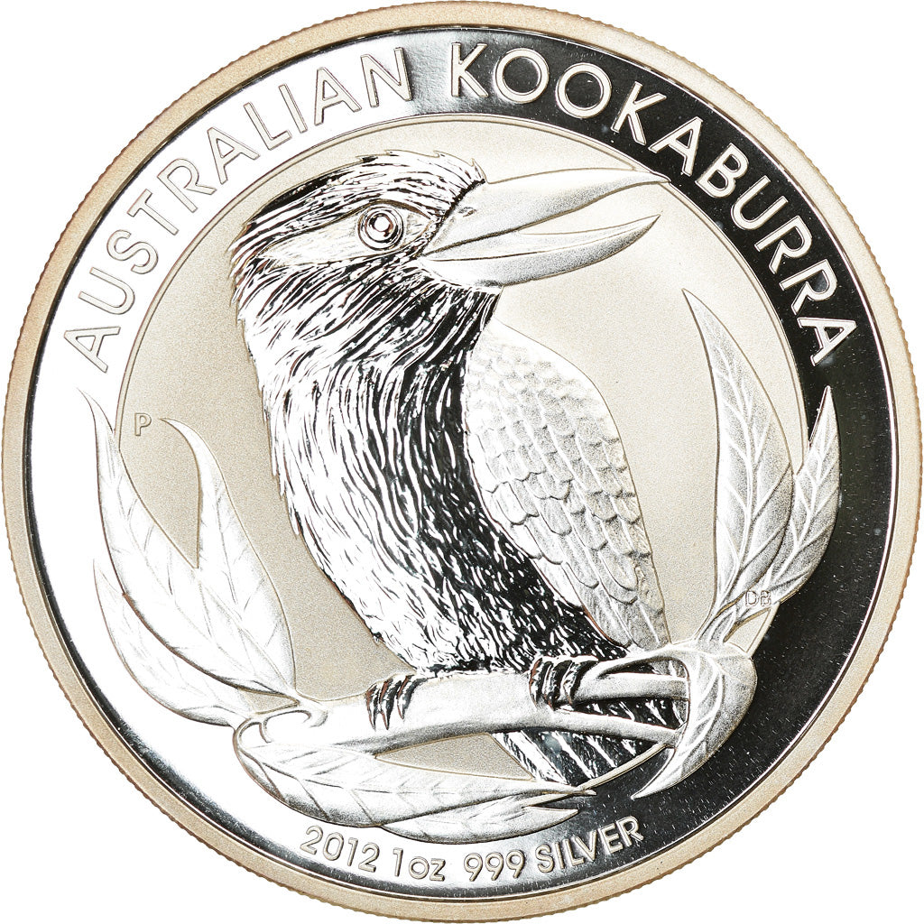 Coin, Australia, Australian Kookaburra, Dollar, 2012, Bullion, MS(65-70), Silver