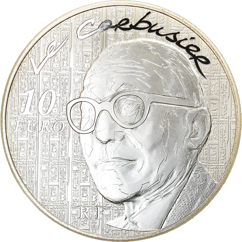 France, Monnaie de Paris, 10 Euro, Le Corbusier, 2015, Proof, MS(65-70), Silver