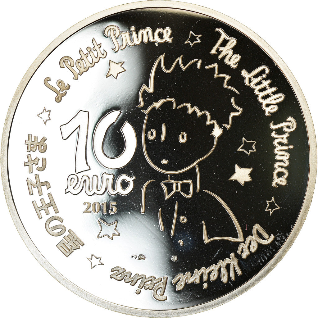 France, Monnaie de Paris, 10 Euro, Petit Prince - Etoiles Guides, 2015, Proof
