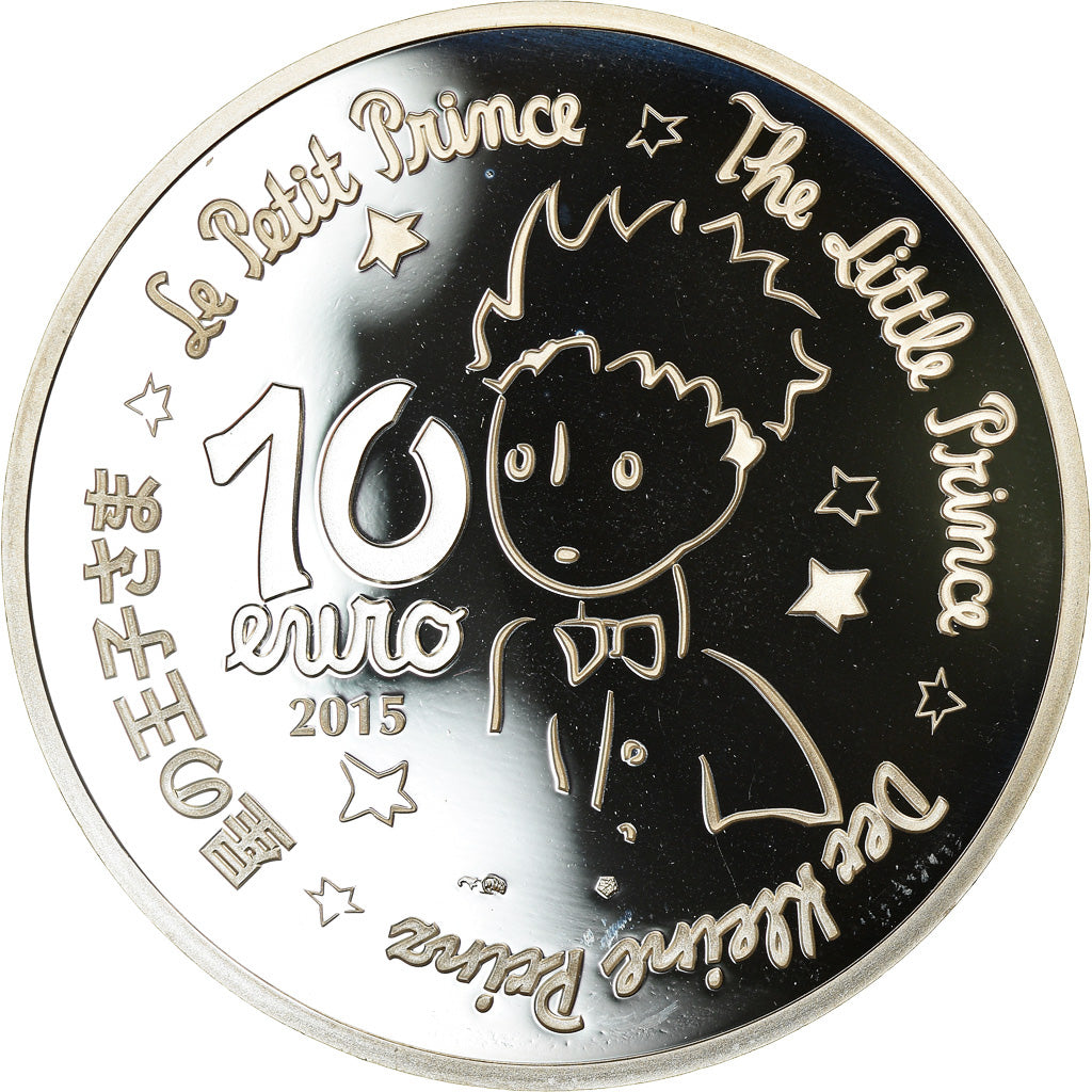 Frankreich, Monnaie de Paris, 10 Euro, Petit Prince - Essentiel invisible, 2015