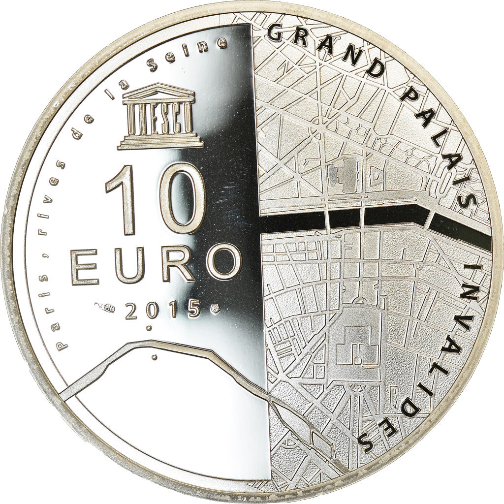 Francia, Monnaie de Paris, 10 Euro, Les Invalides - Le Grand Palais, 2015