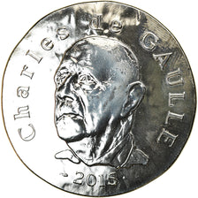 França, Monnaie de Paris, 10 Euro, Charles De Gaulle, 2015, Proof, MS(65-70)