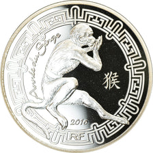 France, Monnaie de Paris, 10 Euro, Année du singe, 2016, Proof, FDC, Argent