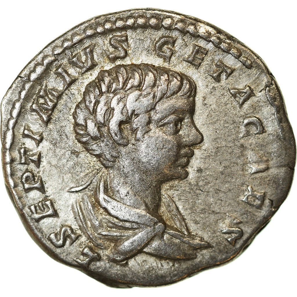 Coin, Geta, Denarius, 198-200, Rome, AU(50-53), Silver, RIC:2