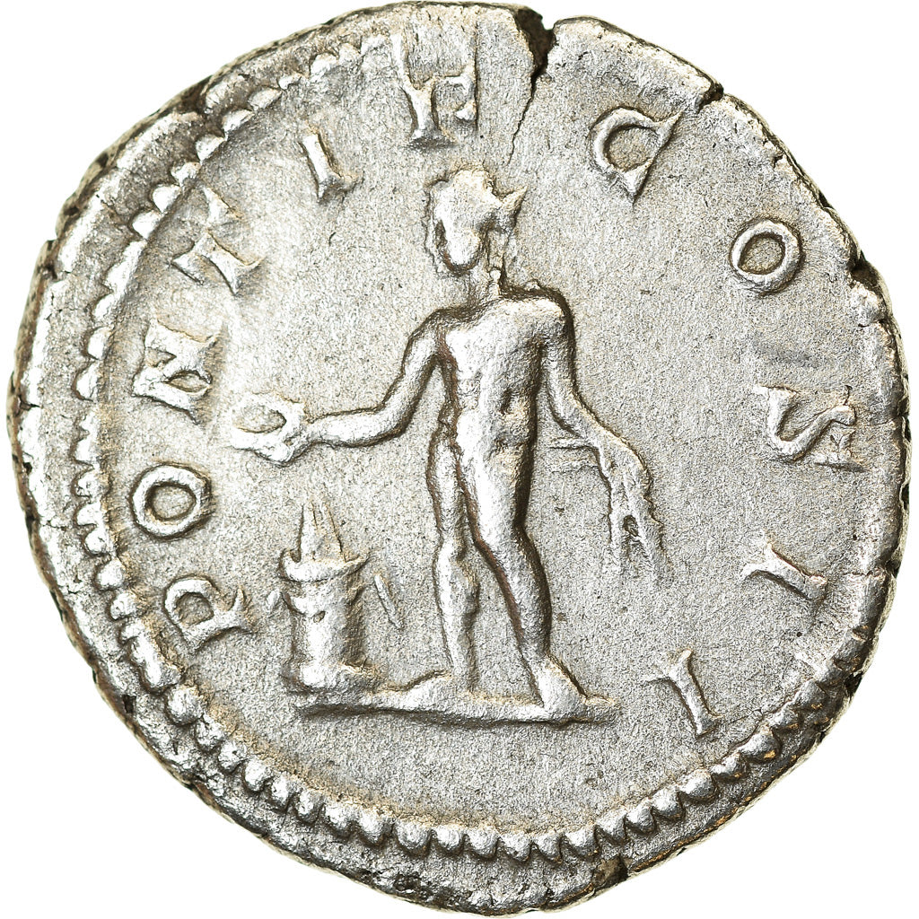Moneda, Geta, Denarius, 208, Rome, MBC+, Plata, RIC:59b