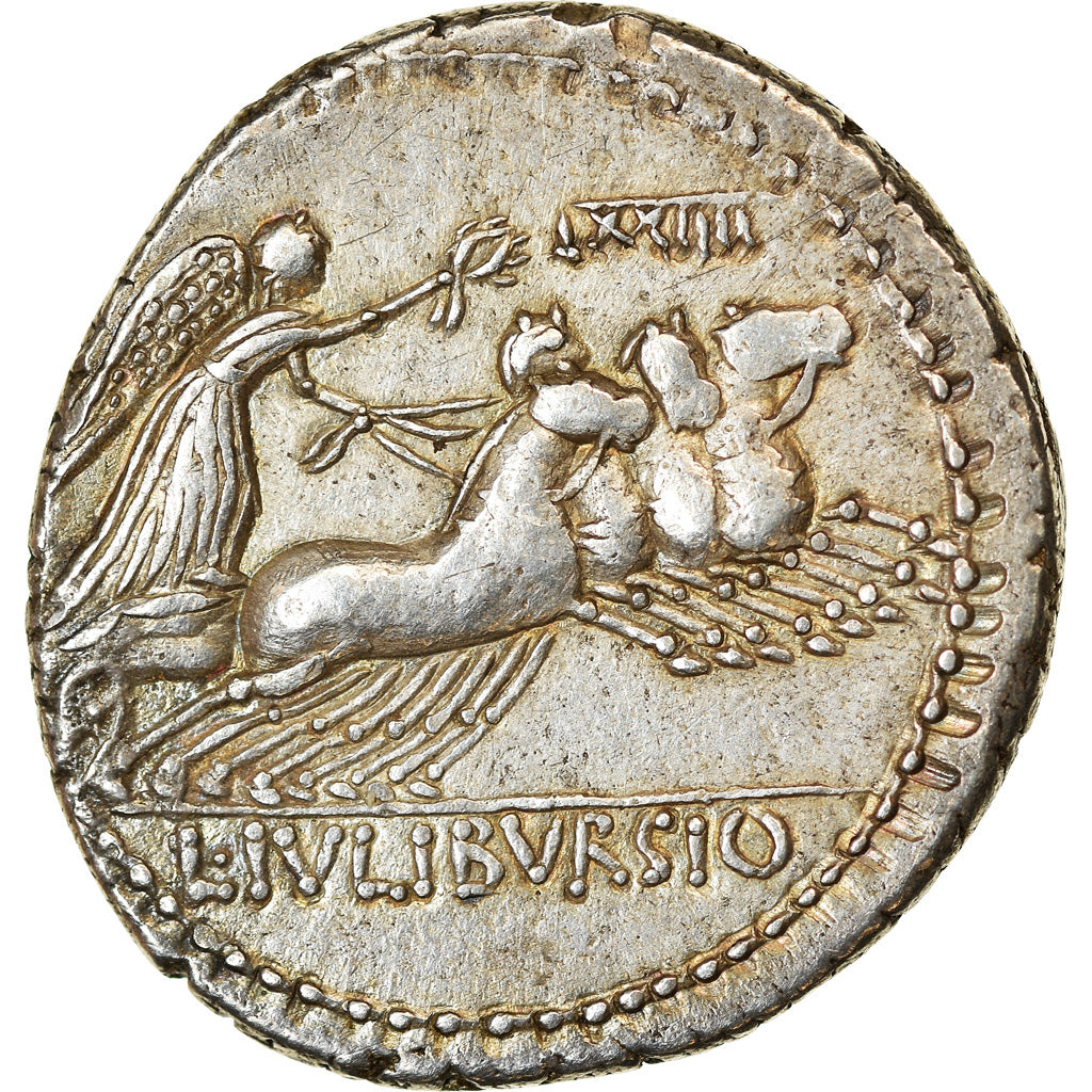 Coin, Julia, Denarius, 85 BC, Rome, AU(50-53), Silver, Crawford:352/1c