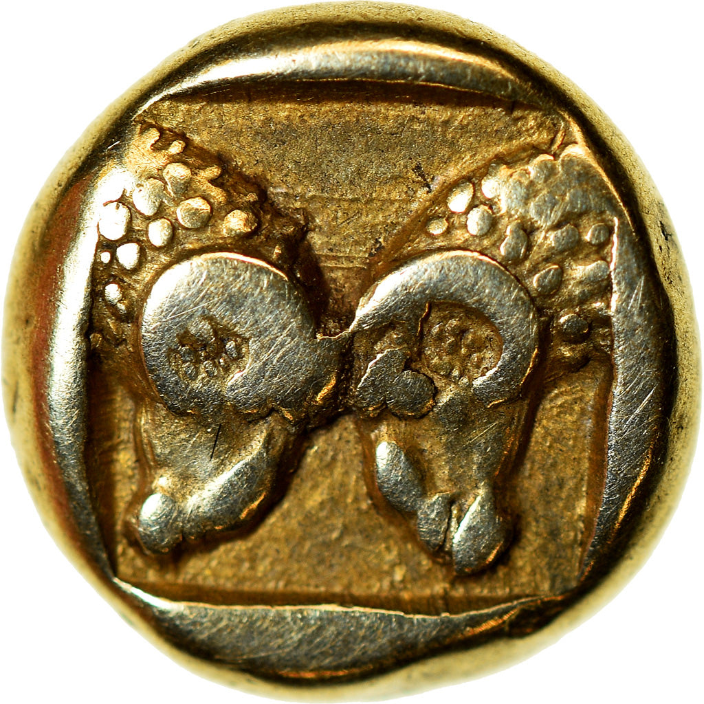 Coin, Lesbos, Mytilene, Hekte, 454-428/7 BC, EF(40-45), Electrum, HGC:6-963var