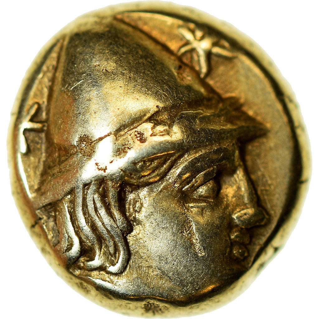 Coin, Lesbos, Mytilene, Hekte, 377-326 BC, AU(55-58), Electrum, HGC:6-1025
