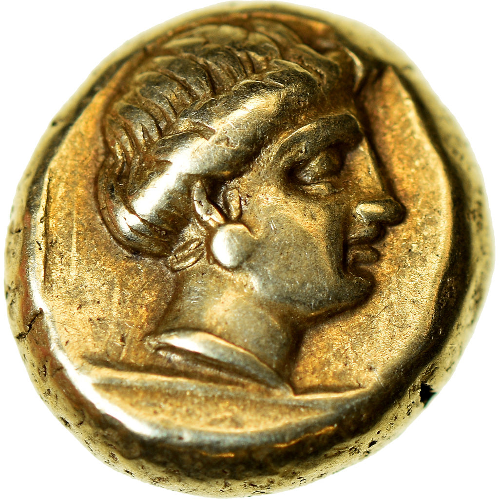 Coin, Lesbos, Mytilene, Hekte, 377-326 BC, AU(55-58), Electrum, HGC:6-1025