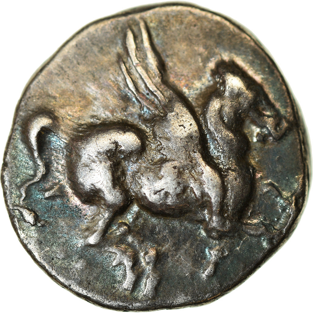 Coin, Corinthia, Corinth, Drachm, 350-300 BC, AU(50-53), Silver