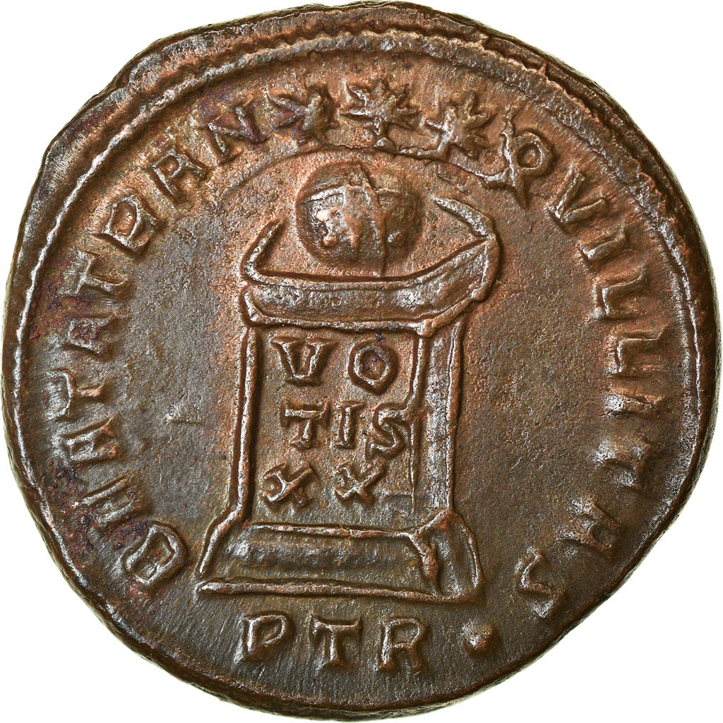 Münze, Crispus, Follis, 322, Trier, VZ, Bronze, RIC:347