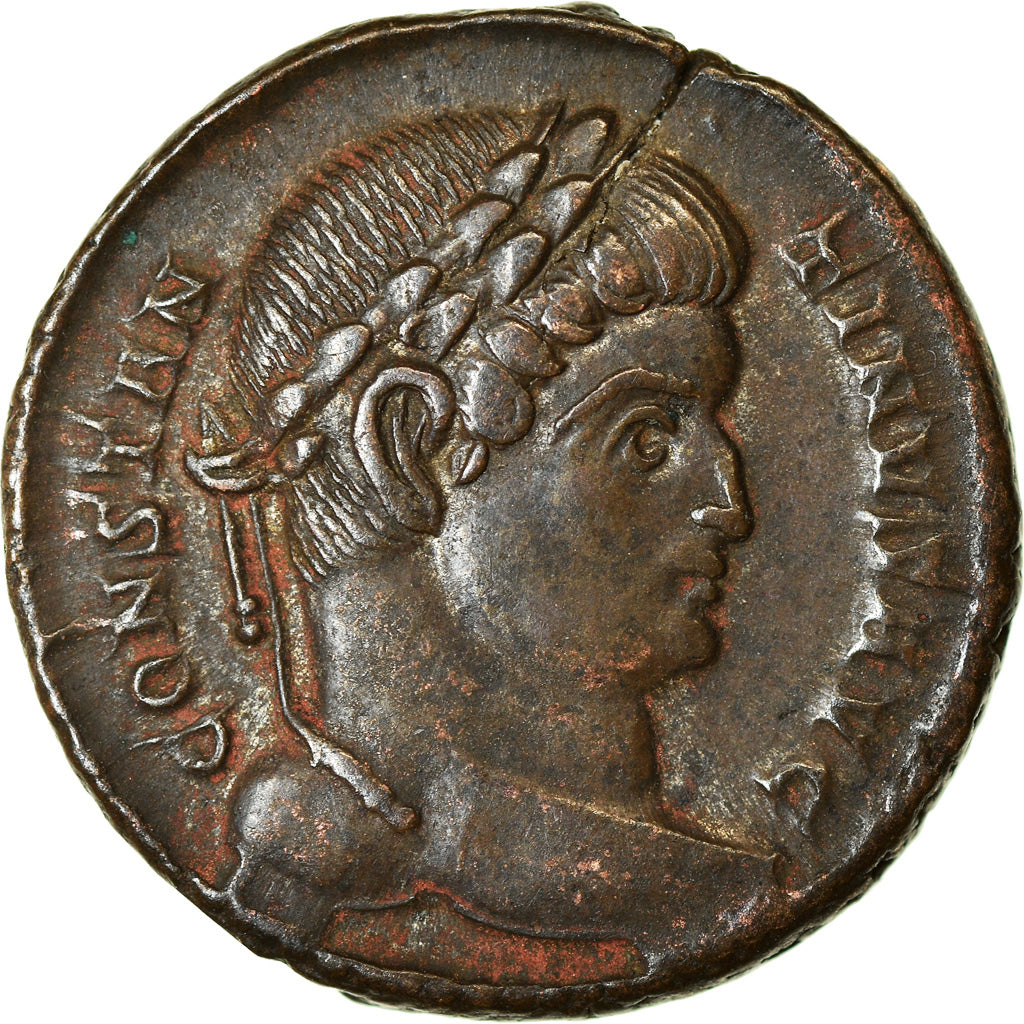 Coin, Constantine I, Follis, 323-324, Trier, AU(50-53), Bronze, RIC:435
