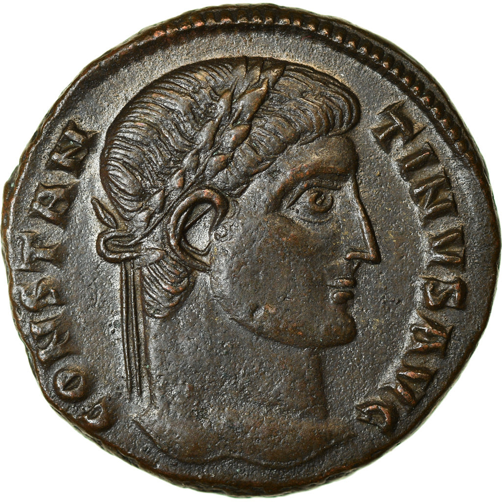 Coin, Constantine I, Follis, 320-321, Thessalonica, AU(50-53), Bronze, RIC:117