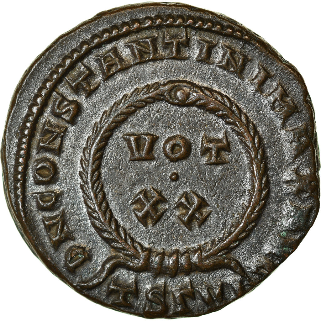 Coin, Constantine I, Follis, 320-321, Thessalonica, AU(50-53), Bronze, RIC:117