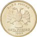 Moneta, Russia, 5 Roubles, 1998, MS(63), Miedź-Nikiel powlekany miedzią