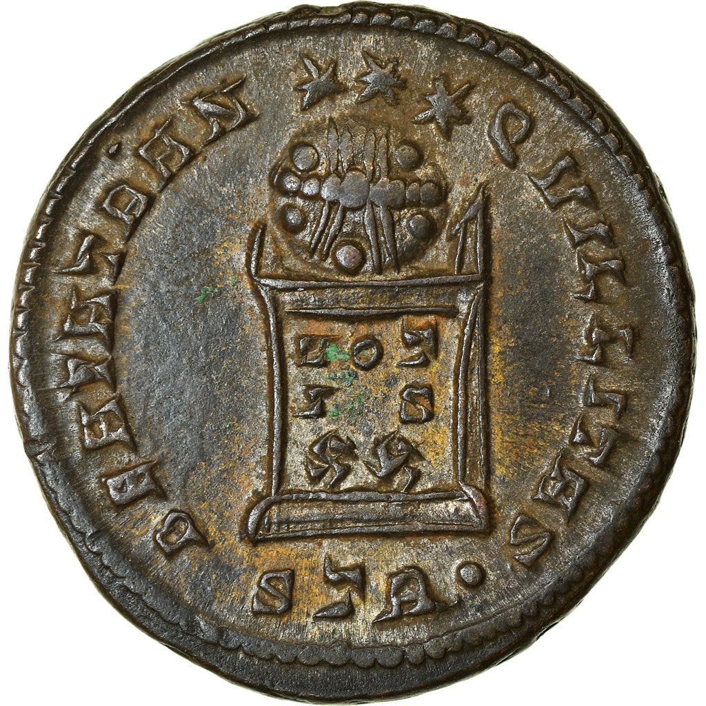 Moneta, Crispus, Follis, 322, Trier, SPL-, Bronzo, RIC:348