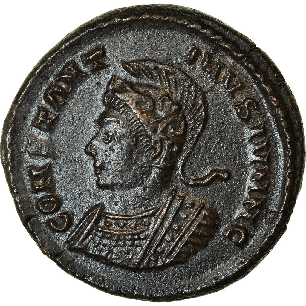 Coin, Constantine II, Follis, 321-323, London, AU(55-58), Bronze, RIC:257