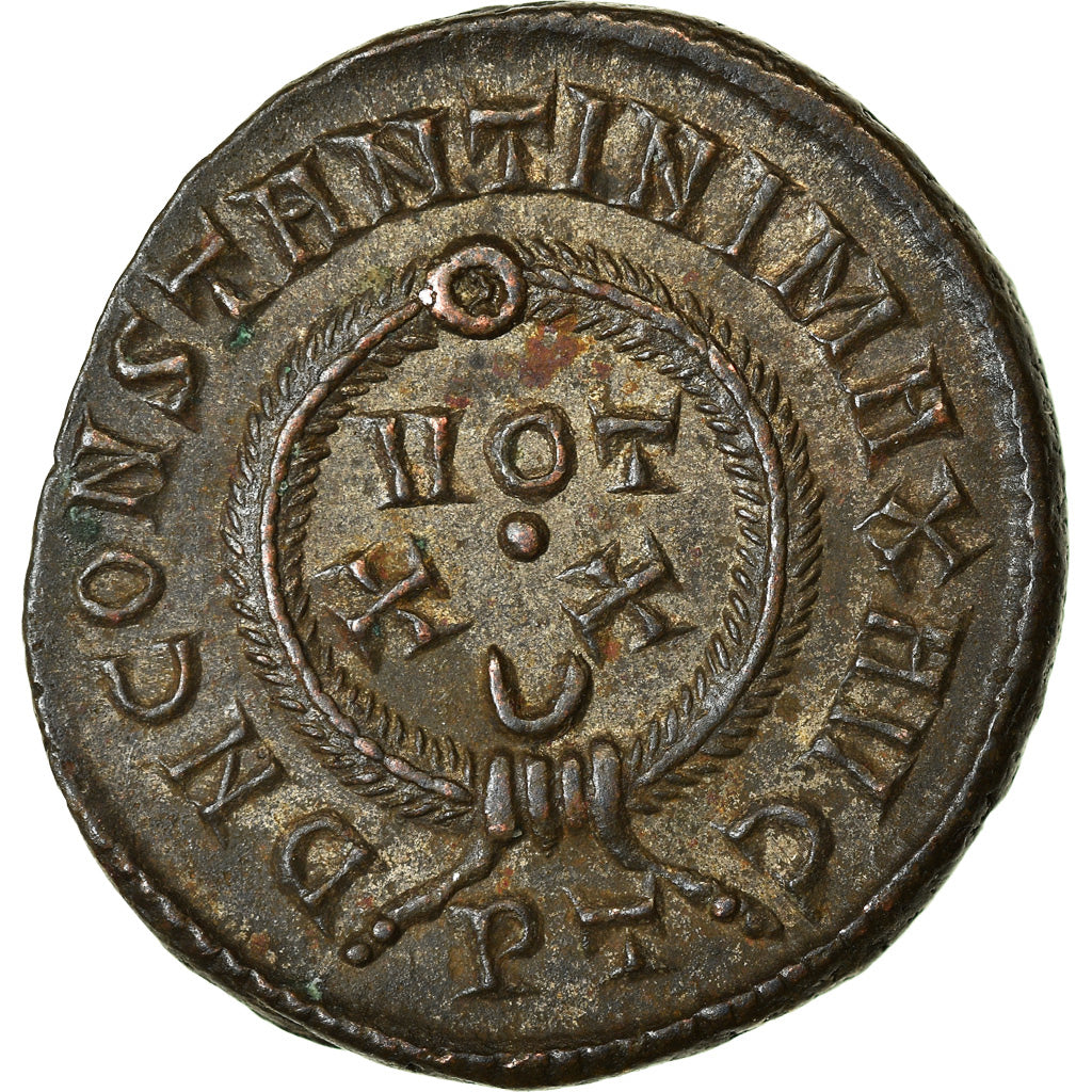 Coin, Constantine I, Follis, 322-325, Ticinum, AU(55-58), Bronze, RIC:167