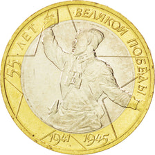 Coin, Russia, 10 Roubles, 2000, MS(63), Bi-Metallic, KM:670