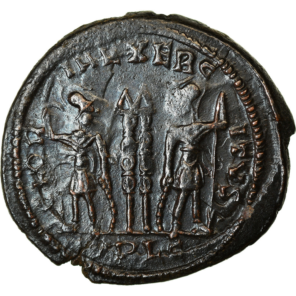 Monnaie, Constantin II, Follis, 332, Lyon - Lugdunum, TTB+, Bronze, RIC:254