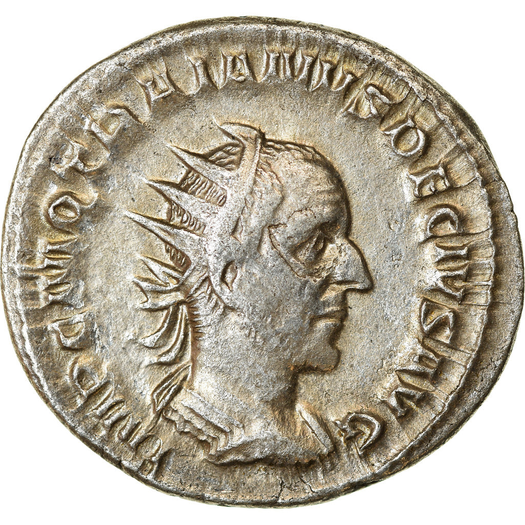 Coin, Trajan Decius, Antoninianus, 249-251, Rome, AU(50-53), Billon, RIC:16c