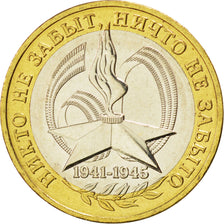 Coin, Russia, 10 Roubles, 2005, MS(63), Bi-Metallic, KM:827