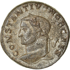 Coin, Constantius I, Follis, 296-297, Trier, AU(50-53), Billon, RIC:220a