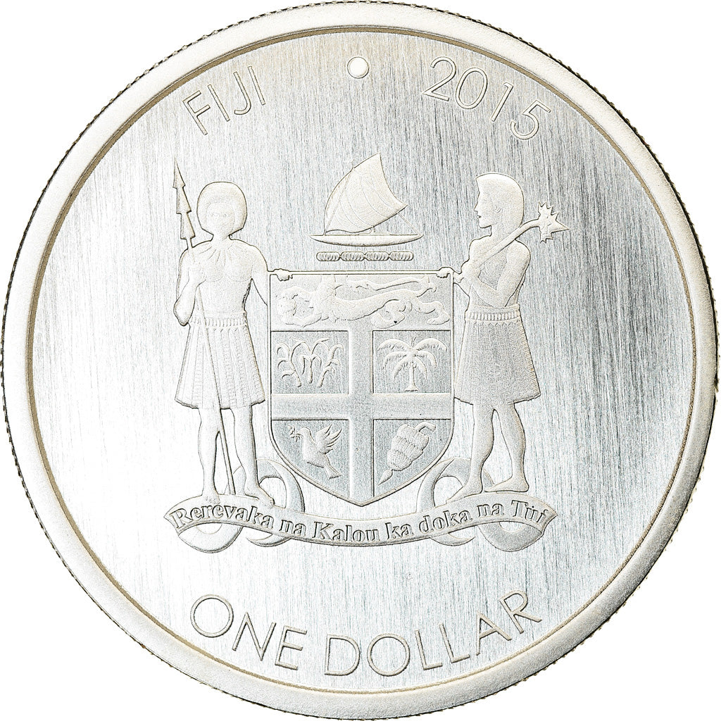 Coin, Fiji, Fiji Iguana, 1 Dollar, 2015, 1 Oz, MS(65-70), Silver