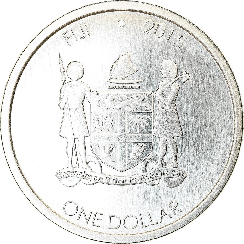 Coin, Fiji, Fiji Iguana, 1 Dollar, 2015, 1 Oz, MS(65-70), Silver