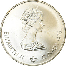 Moneda, Canadá, Elizabeth II, Olympic flame, 5 Dollars, 1976, EBC+, Plata