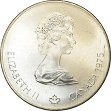 Coin, Canada, Elizabeth II, Swimming, 5 Dollars, 1975, AU(55-58), Silver, KM:100