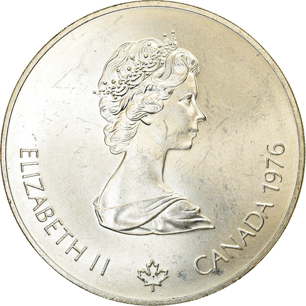 Coin, Canada, Elizabeth II, Fencing, 5 Dollars, 1976, MS(60-62), Silver, KM:107