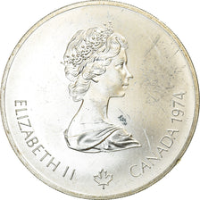 Coin, Canada, Elizabeth II, Canoeing, 5 Dollars, 1974, AU(55-58), Silver, KM:92