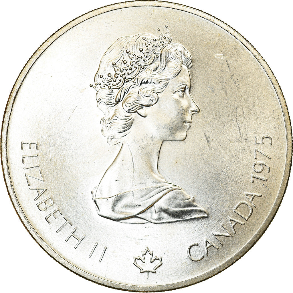 Coin, Canada, Elizabeth II, Javelin, 5 Dollars, 1975, MS(63), Silver, KM:99