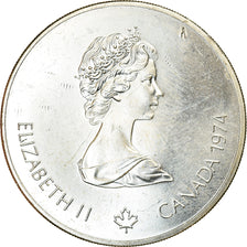 Coin, Canada, Elizabeth II, Torch runner, 5 Dollars, 1974, AU(55-58), Silver