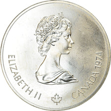 Coin, Canada, Elizabeth II, Olympic rings, 5 Dollars, 1974, MS(63), Silver