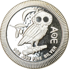 Coin, Niue, Athena Owl, 2 Dollars, 2018, 1 Oz, MS(65-70), Silver