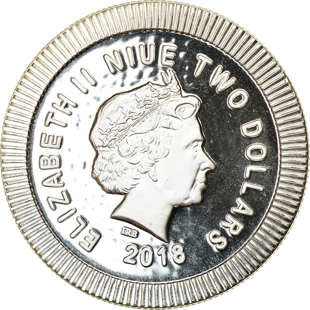 Coin, Niue, Athena Owl, 2 Dollars, 2018, 1 Oz, MS(65-70), Silver