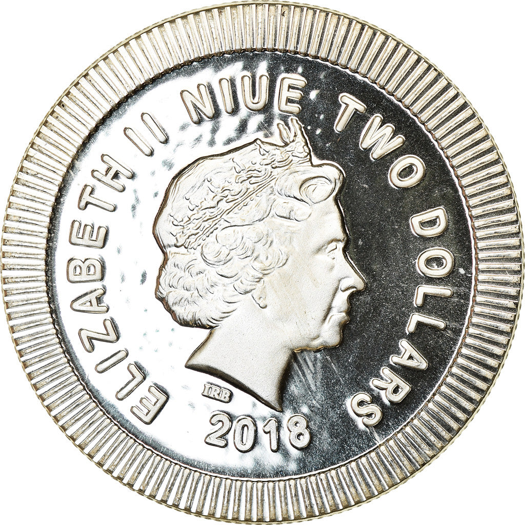 Coin, Niue, Athena Owl, 2 Dollars, 2018, 1 Oz, MS(65-70), Silver