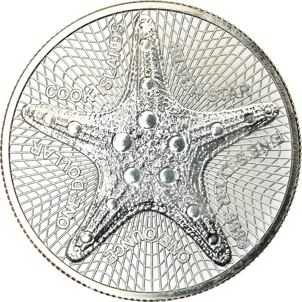 Coin, Cook Islands, Silver Star, 1 Dollar, 1 Oz, 2019, MS(65-70), Silver