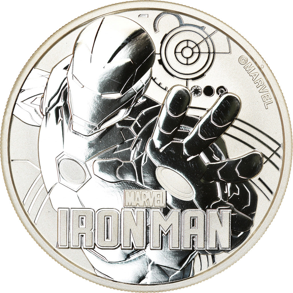Moneda, Tuvalu, Iron Man, 1 Dollar, 1 Oz, 2018, FDC, Plata